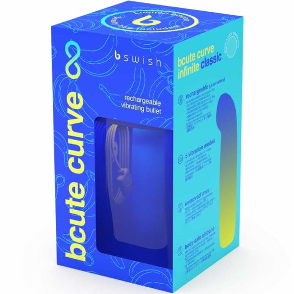 B SWISH - BCUTE CURVE INFINITE CLASSIC LIMITED EDITION BLUE SILICONE RECHARGEABLE VIBRATOR 6